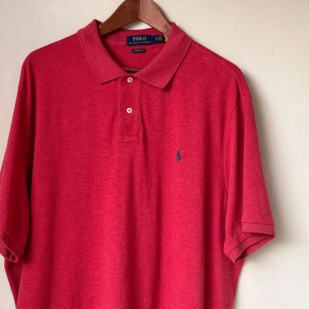 Polo Ralph Lauren Polo Shirt Mens 2XL Pony Classic Fit Casual XXLColor Hot Pink